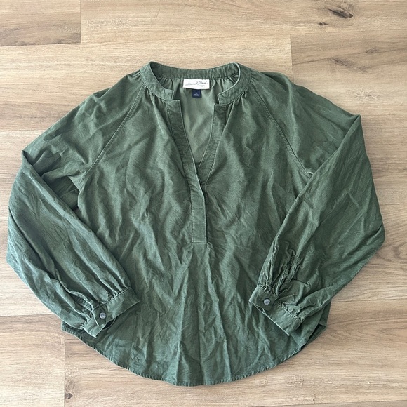 Universal Thread Long Sleeve Relaxed Fit Corduroy Top, Olive Green, XS- EUC - Picture 5 of 8